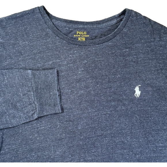 Polo Ralph‎ Lauren Shirt Mens XL Heathered Grey Long Sleeve Cotton Casual - Picture 1 of 5